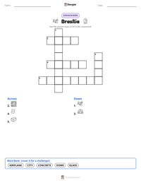 Brasília printable worksheet preview