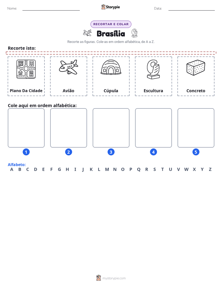Recortar & Colar Alfabeto