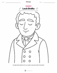 Louis Braille druckbare Arbeitsblatt Vorschau