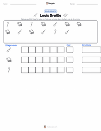Louis Braille druckbare Arbeitsblatt Vorschau