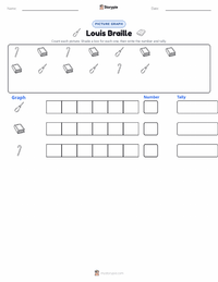 Louis Braille printable worksheet preview