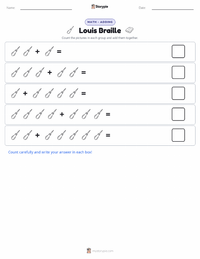 Louis Braille printable worksheet preview