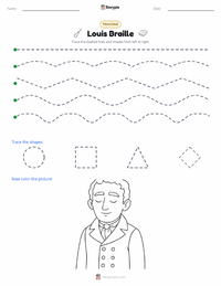 Louis Braille printable worksheet preview