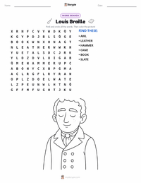 Louis Braille printable worksheet preview