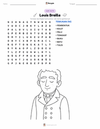 Prabaca lembar kerja cetak Louis Braille