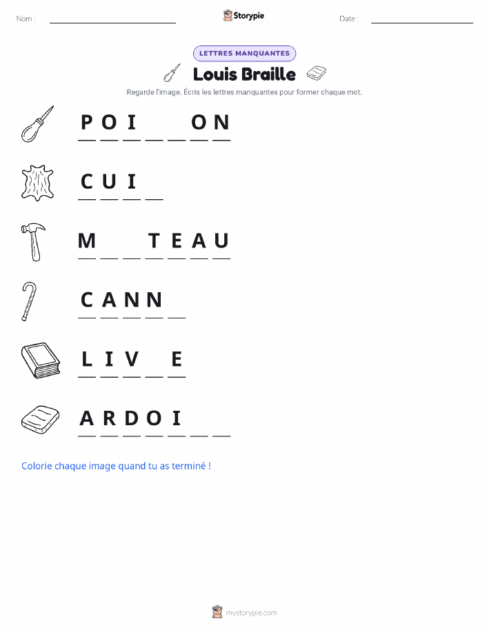 Lettres manquantes