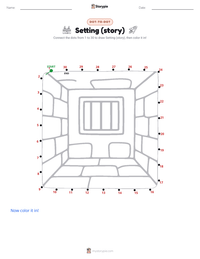 Setting (story) printable worksheet preview