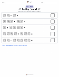 Setting (story) printable worksheet preview