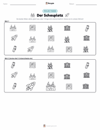 Schauplatz (Erzählung) druckbare Arbeitsblatt Vorschau