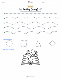 Setting (story) printable worksheet preview