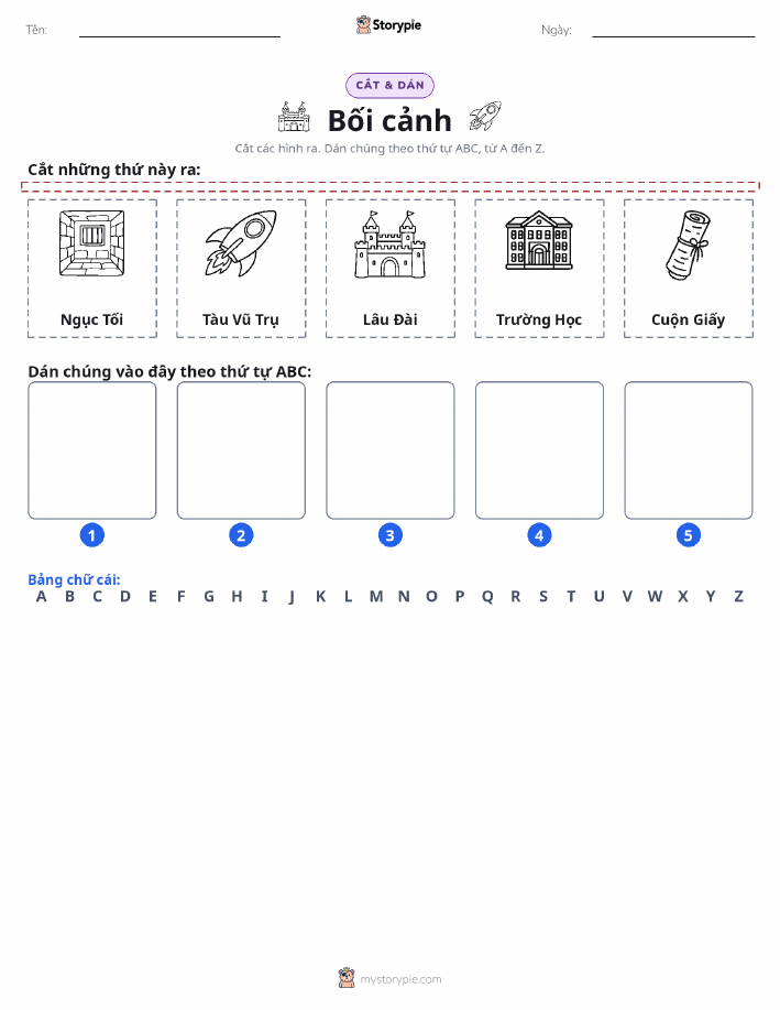 Cắt & Dán Chữ Cái
