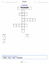 Tecumseh printable worksheet preview