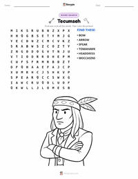 Tecumseh printable worksheet preview