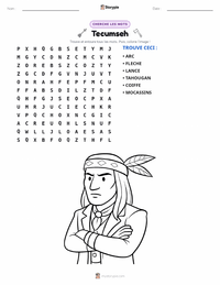 Aperçu de la feuille de travail imprimable Tecumseh