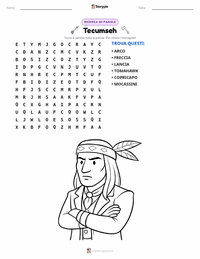 Anteprima della scheda stampabile di Tecumseh