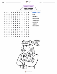 Podgląd drukowalnego arkusza ćwiczeń Tecumseh