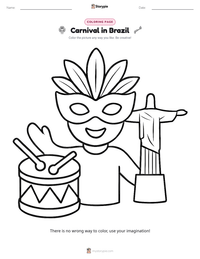 Carnival in Brazil printable worksheet preview