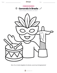 Anteprima della scheda stampabile di Carnevale in Brasile