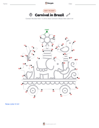 Carnival in Brazil printable worksheet preview