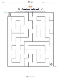 Carnival in Brazil printable worksheet preview