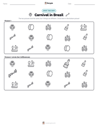 Carnival in Brazil printable worksheet preview