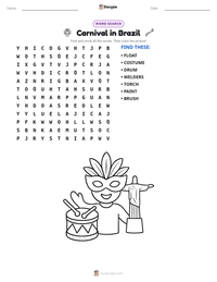 Carnival in Brazil printable worksheet preview