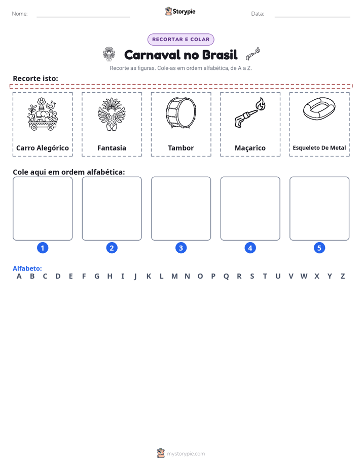 Recortar & Colar Alfabeto