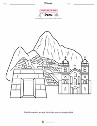 Prévia da folha de atividades imprimível Peru