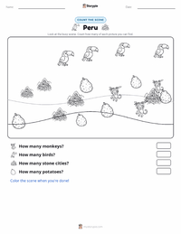 Peru printable worksheet preview
