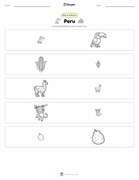 Peru printable worksheet preview