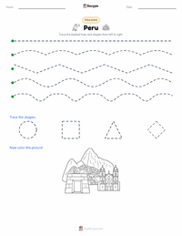 Peru printable worksheet preview