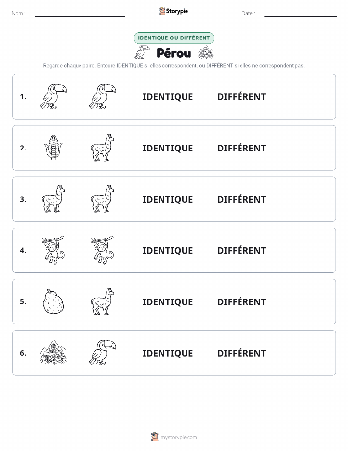 Identique ou Différent