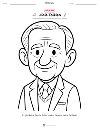 J.R.R. Tolkien druckbare Arbeitsblatt Vorschau
