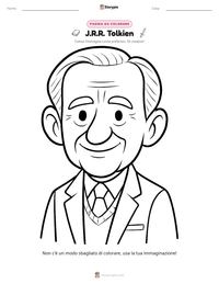 Anteprima della scheda stampabile di J.R.R. Tolkien
