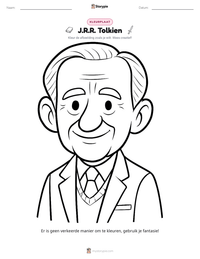 J.R.R. Tolkien afdrukbare werkblad voorbeeld