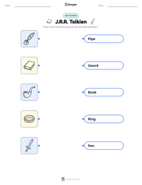 J.R.R. Tolkien printable worksheet preview