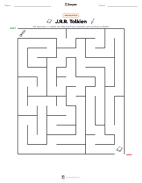 J.R.R. Tolkien druckbare Arbeitsblatt Vorschau