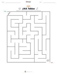 J.R.R. Tolkien printable worksheet preview