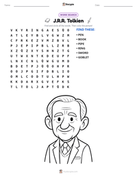 J.R.R. Tolkien printable worksheet preview