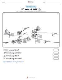 War of 1812 printable worksheet preview