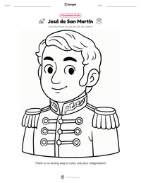 José de San Martín printable worksheet preview