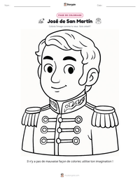 Aperçu de la feuille de travail imprimable José de San Martín