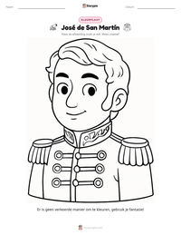 José de San Martín afdrukbare werkblad voorbeeld