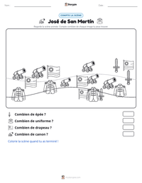 Aperçu de la feuille de travail imprimable José de San Martín