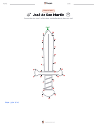 José de San Martín printable worksheet preview