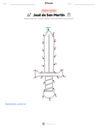 Aperçu de la feuille de travail imprimable José de San Martín