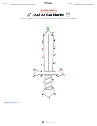 José de San Martín afdrukbare werkblad voorbeeld