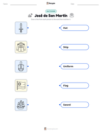 José de San Martín printable worksheet preview