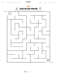 José de San Martín printable worksheet preview