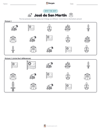 José de San Martín printable worksheet preview